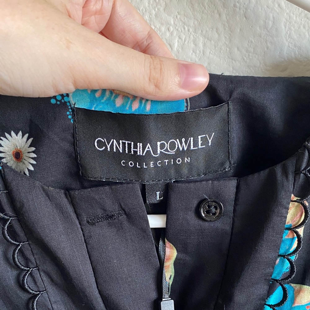Cynthia Rowley Black Dress with Floral Design - Picture 3 of 14